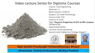 Concrete Technology - Lecture 1 - Physical Properties of Cement