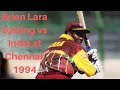 Classic Gem Brian Lara 74 Runs Vs India At Chennai October 23 1994 Wills World Series
