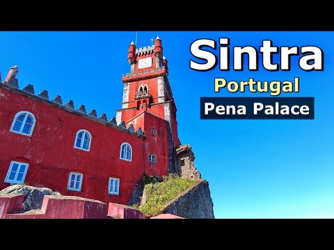 Sintra, Portugal, Pena Palace, [4K] walking tour 2021