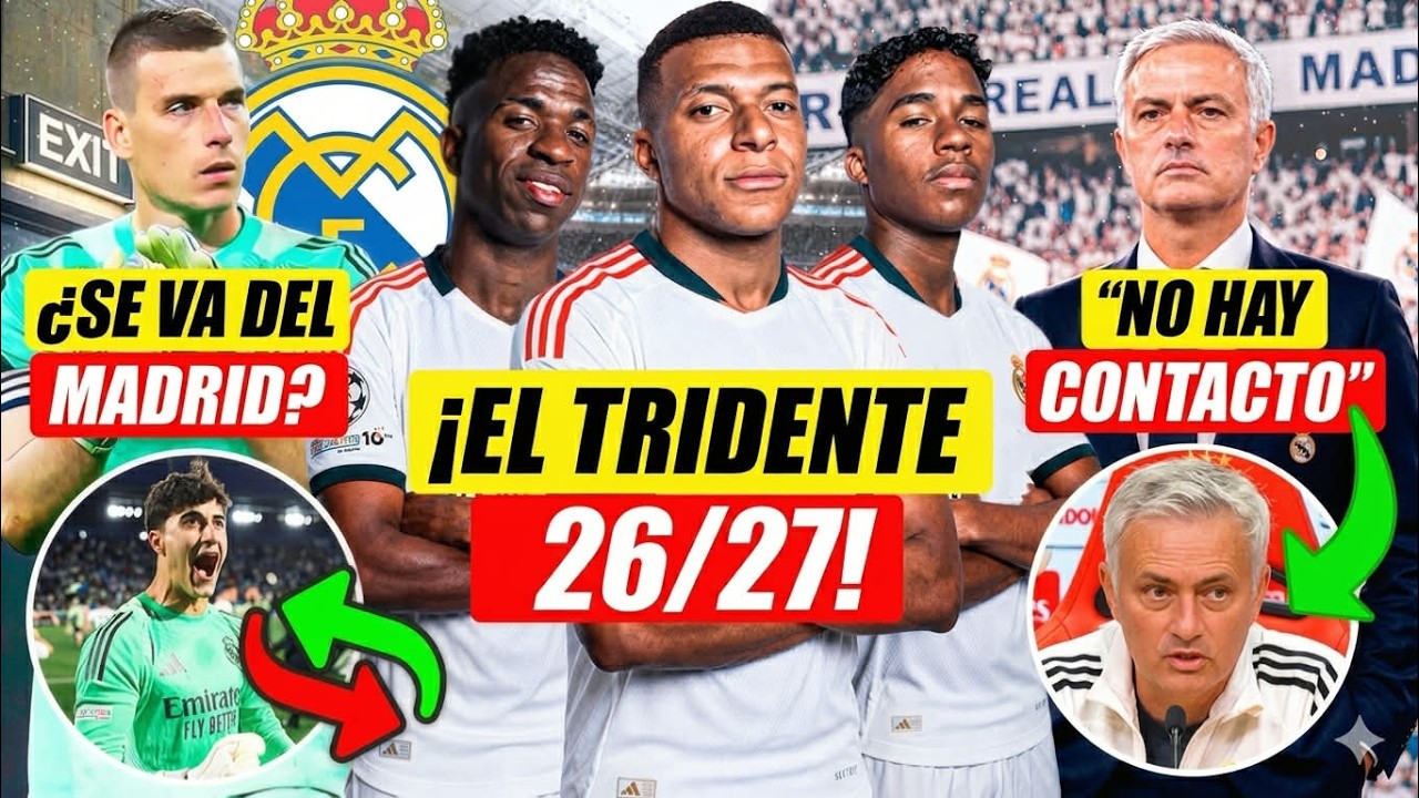 💣¡EL TRIDENTE 26/27 DEL REAL MADRID! | ¿LUNIN SE VA DEL REAL MADRID? | MOURINHO DESMIENTE CONTACTOS