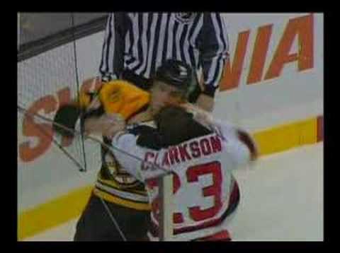 Lucic - Clarkson 12/14/2007  Slomo