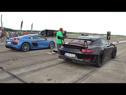Porsche 991 GT3 RS vs Audi R8 V10 Plus