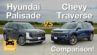 2026 Hyundai Palisade Calligraphy vs Chevy Traverse High Country | Side By Side Comparison!