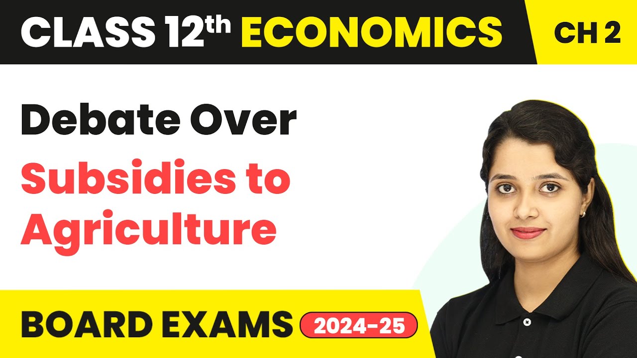 Debate Over Subsidies to Agriculture - Indian Economy 1950-1990 | Class 12 Economics | CBSE 2024-25