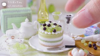 【粘土】ミニチュアのメロンのレアチーズケーキを作ってみた【ミニチュアスイーツ】DIY Miniature polymer Clay Tutorial