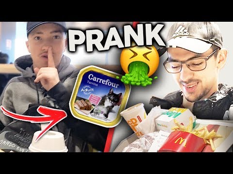 METTRE DU PÂTÉ POUR CHAT DANS SON HAMBURGER (Prank) + SPAM MICRO AU MCDO ! - VDT #2