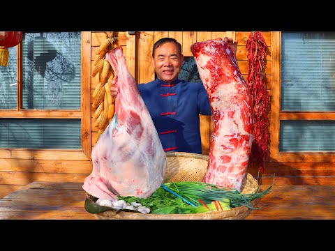ALL-GREEN Hot Pot?! A Rare Spicy and Numbing Feast with Tons of Beef & Lamb! | Uncle Rural Gourmet