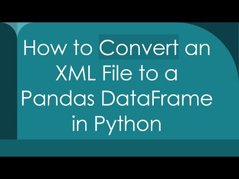Convert Xml To Pandas Dataframe In Python