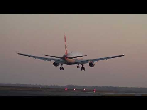 Larnaca Airport Sunset Landings/Takeoffs