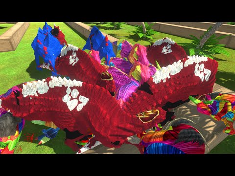 NEW COLORS CHASE SPEED RACE TO EAT AN COLOR PIG - Animal Revolt Battle Simulator