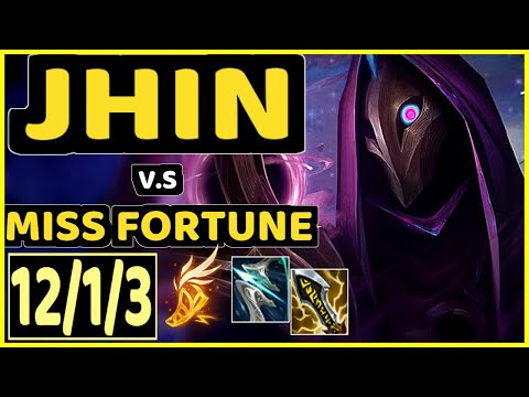 JHIN vs MISS FORTUNE - 12/1/3 KDA BOTTOM ADC GAMEPLAY - EUW Ranked MASTER