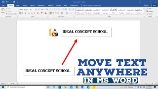 How To Move Text Freely Anywhere In MS Word. Move Text in MS Word Document