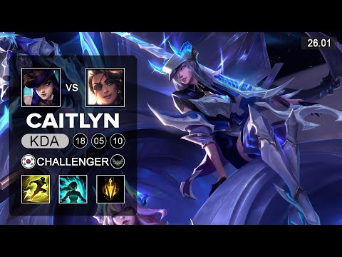 Caitlyn vs Samira ADC - KR Challenger - Patch 26.01 Season 16