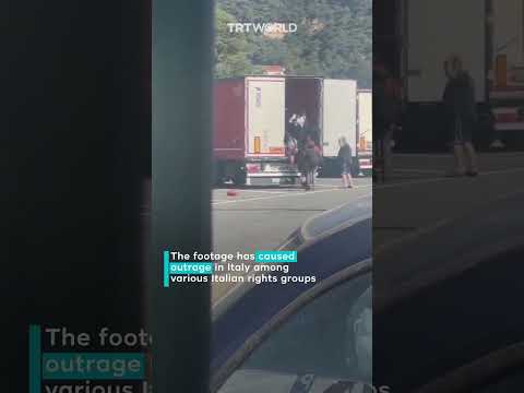 Driver recorded whipping migrants causes outrage in Italy