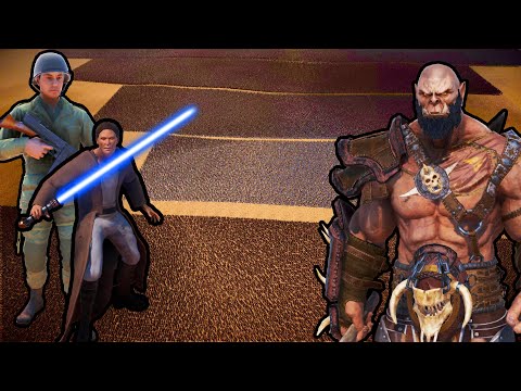 20,000,000 ORC WARRIORS vs 150,000 JEDI KNIGHTS + 50,000 AMERICAN SOLDIER ASSAULT | UEBS 2