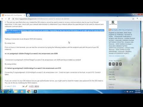Cannot Connect to Amazon RDS DB Instance Issue | AWS in English | Raj Gupta