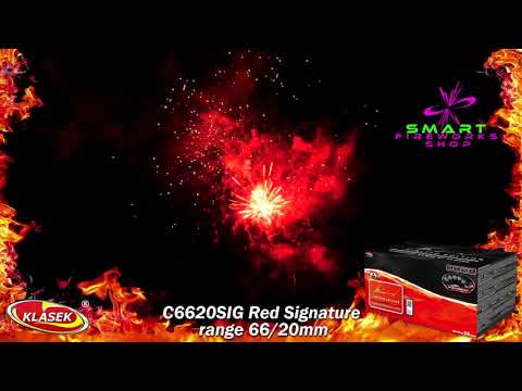 Klasek Pyrotechnics RED SIGNATURE 66 20MM 66 Shot Barrage Cake C6620SIG WSR