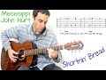 Mississippi John Hurt - Shortnin' Bread - Guitar lesson / tutorial with tab - Finger Picking
