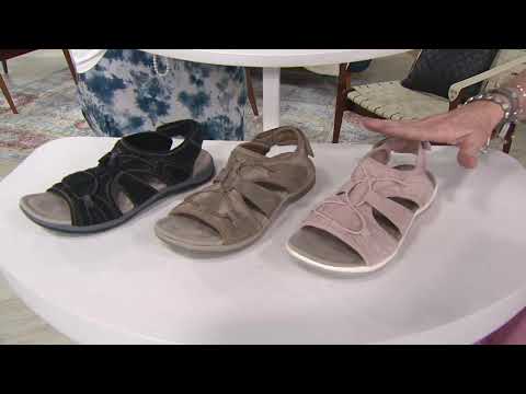 Earth Origins Suede Sport Sandals - Savoy Siena on QVC