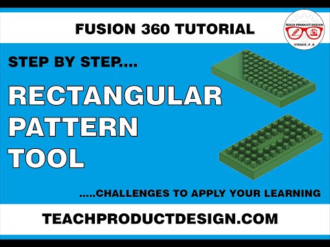 FUSION 360 How to use the RECTANGULAR PATTERN tool ? | Very simple  |Step by Step guide| FREE MODELS
