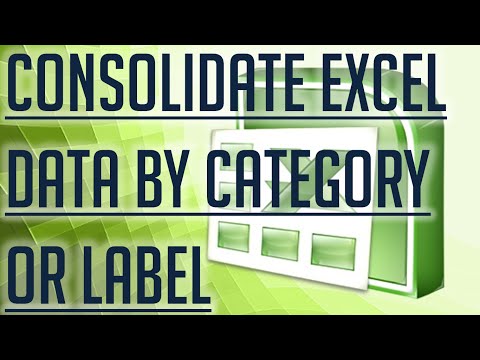 [Free Excel Tutorial] CONSOLIDATE EXCEL DATA BY CATEGORY OR LABEL - Full HD Video