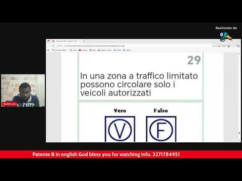 Youtube + live lesson Chapter 1 Lesson 6  Quiz Argomento su strada e sui veicoli