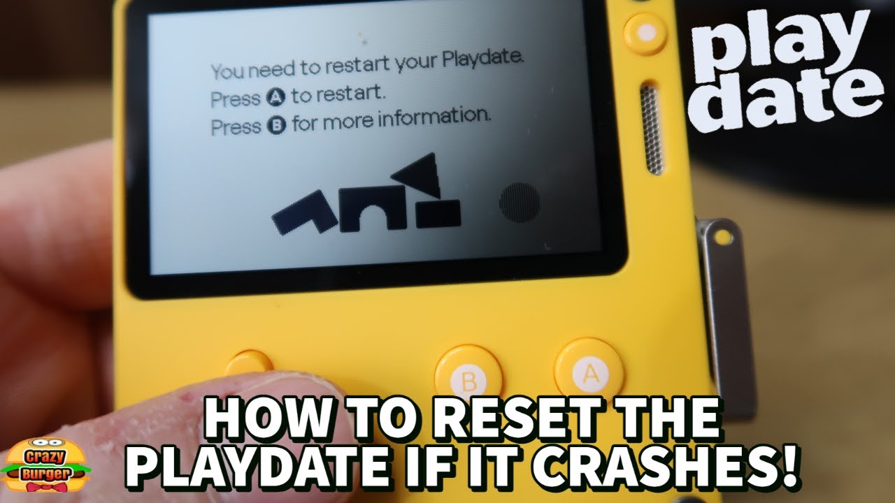 How To Reset The Playdate if it Crashes (unresponsive) - Plus how to delete games!