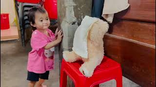 Hide and see with bear toy #shorts#hideadseewithbeartoy