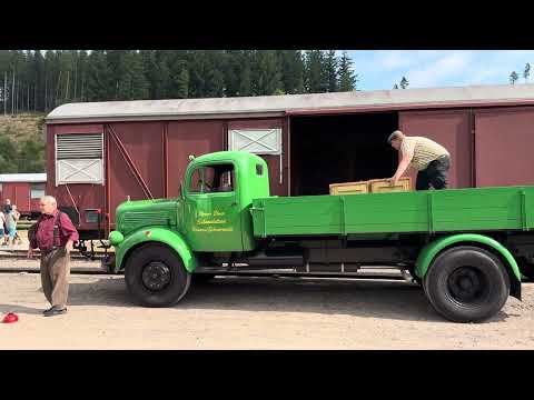 3 Seenbahn - Bahnhofsbetrieb wie in den 1950er Jahren 2025 - Entladung Güterwagen III