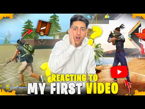 Reacting To My First Youtube Video And First Free Fire Gameplay (Funny) 😂