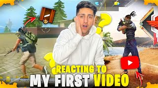 Reacting To My First Youtube Video And First Free Fire Gameplay (Funny) 😂