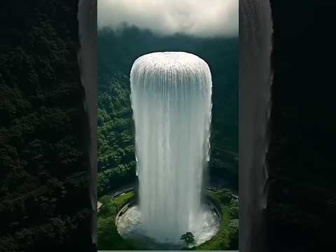 Beautiful Waterfalls 📍😲 #waterfall #nature #beautifulwaterfalls #places #shorts #naturelovers #ai