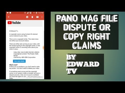 PANO MAG FILE NG DISPUTE OR COPY RIGHT CLAIM Video