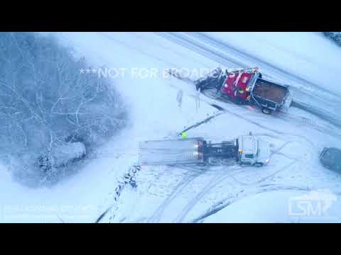 03-13-18 Bourne, MA - Car Off Roadway Whiteout Conditions Snow Storm