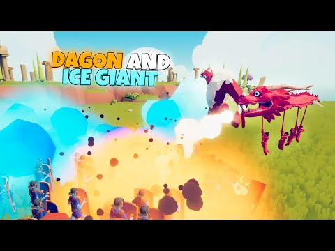 FIRE AND ICE. DRAGON AND ICE GIANT VS EVERY FACTION | TABS GAMEPLAY