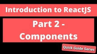 Download the video "Intro to React - Part 2 - Components"
