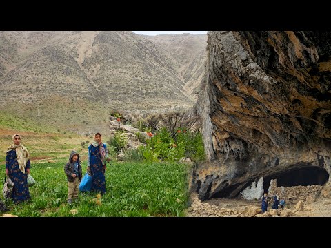 Jeta Nomadike: Nomadike: Një ditë me shi të jetesës nomade |  Zbulimi i një shpelle magjike nomad🌿🌧