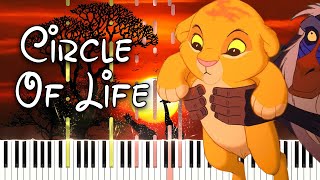 Disney's The Lion King - Circle Of Life - Piano Tutorial (Piano Cover + Sheets)