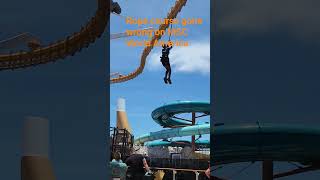 What happens when you get stuck midway on a rope course on a cruise ship.   #mscworldamerica