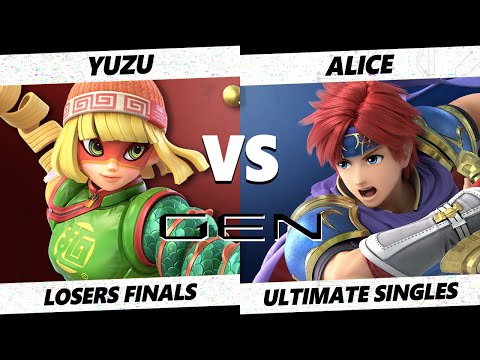 Gen 1.0 Losers Finals - alice (Roy) Vs. yuzu (Min Min, Rosalina) SSBU Ultimate Tournament