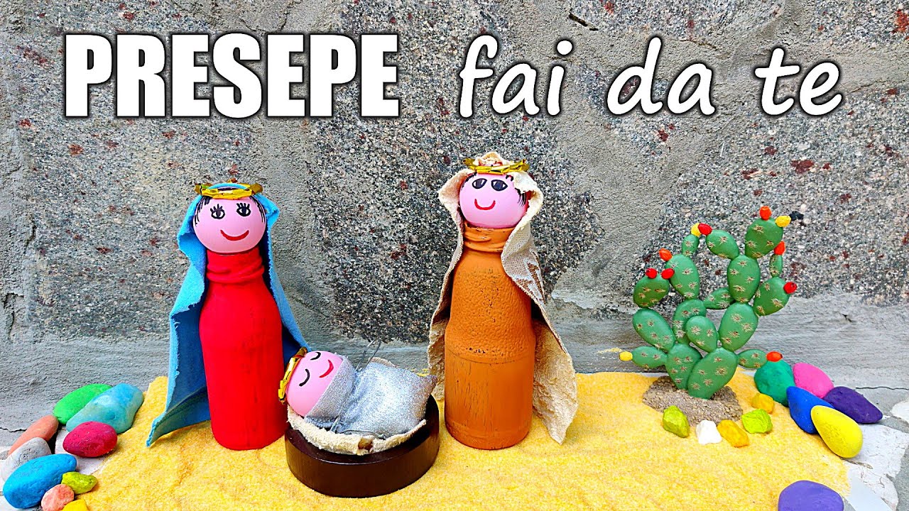 😇👨‍👩‍👦 PRESEPE fai da te con il RICICLO CREATIVO ♻️ (Natività)