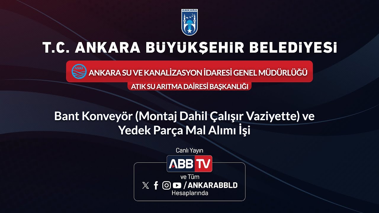 ASKİ-Bant Konveyör (Montaj Dahil Çalışır Vaziyette) ve Yedek Parça Mal Alımı İşi