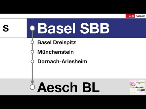 SBB Ansagen | S Basel SBB - Aesch BL | Bauarbeiten | BoJa Ansagen