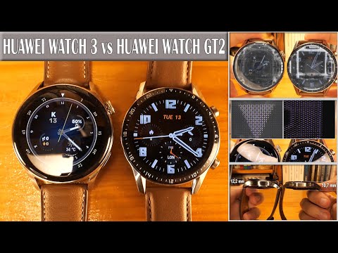 Huawei Watch 3 vs Huawei Watch GT 2 - look and microscopic details