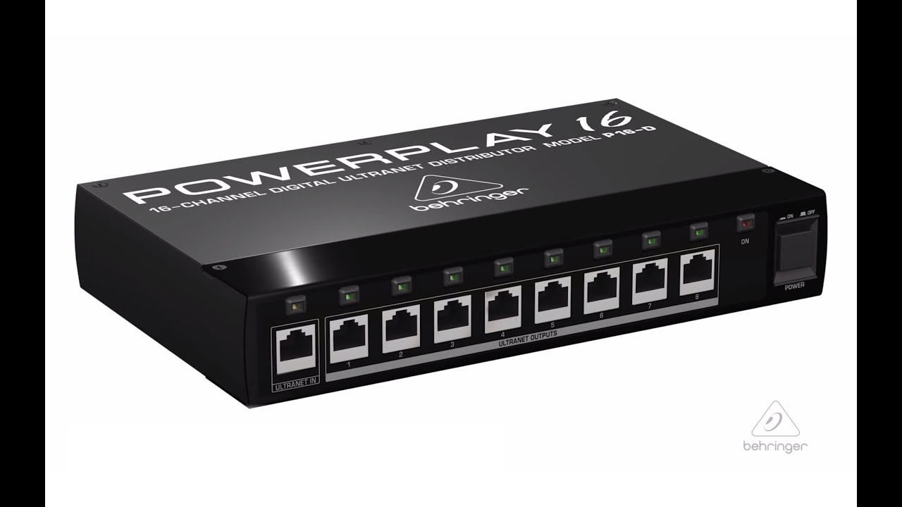 Behringer Powerplay P16-D 16-Channel Digital ULTRANET Distributor (P16D)