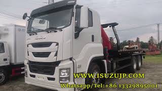 Remorque plateau 6x4 ISUZU flatbed tow truck with 10 tons Knuckle crane à vendre - Image 4 | Autoline CI Remorque plateau 6x4 ISUZU flatbed tow truck with 10 tons Knuckle crane neuve | Image 4 - Autoline