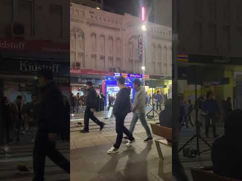 Young singer , street show