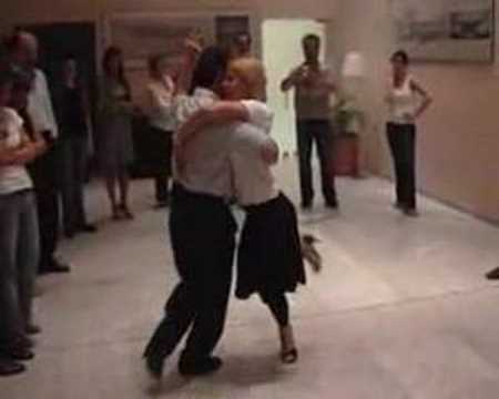  Alejandra Arruè  and  Sergio Natario  are  dancing  to  a  tango