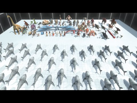 GREAT WHITE SHARK VS ALL - ARBS - Animal Revolt Battle Simulator
