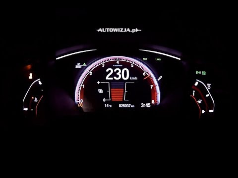 Honda Civic 1.5 VTEC Turbo 182 hp acceleration 0-100 km/h, 0-200 km/h, 0-400 m, top speed